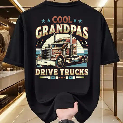 Best Truck Driver Life Shirt, Funny Trucker UnisexT-Shirt/Hoodie/Sweatshirt HLT00 - Cool Grandpas Drive Trucks Trucker Truck Driver Outfit T-Shirt, Men, Black, 3X-Large