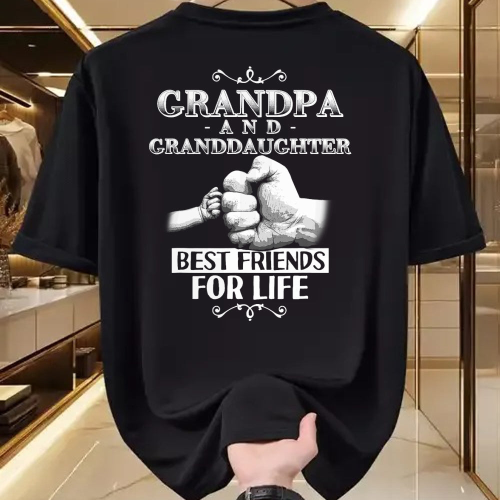 Best Grandpa Shirt, Proud Grandpa Unisex T-Shirt/Hoodie/Sweatshirt HLT00 - Grandpa and Granddaughter Best Friends For Life Matching T-Shirt T-Shirt (1)