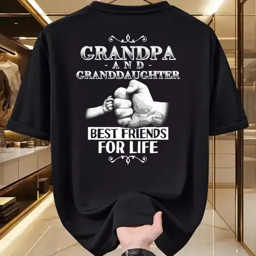 Best Grandpa Shirt, Proud Grandpa Unisex T-Shirt/Hoodie/Sweatshirt HLT00 - Grandpa and Granddaughter Best Friends For Life Matching T-Shirt T-Shirt (1)