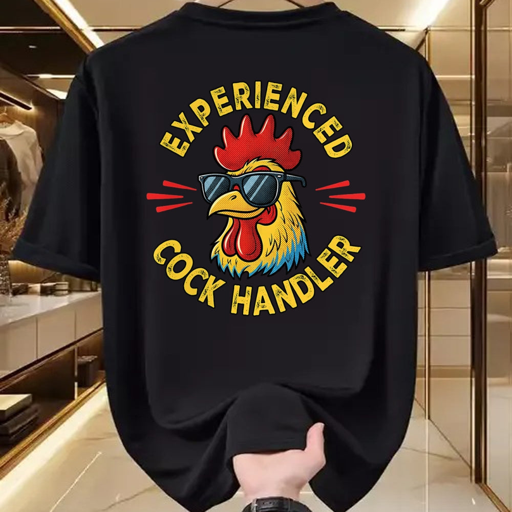 Best Farmer Life Shirt, Funny Farmer UnisexT-Shirt/Hoodie/Sweatshirt HLT00 - Experienced Cock Handler Funny Adult Humor Rooster Gag T-Shirt