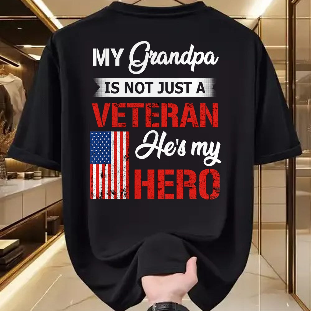 Best Grandpa Shirt, Proud Grandpa Unisex T-Shirt/Hoodie/Sweatshirt HLT00 - My Grandpa Is Not Just Veteran He Is My Hero Military T-Shirt