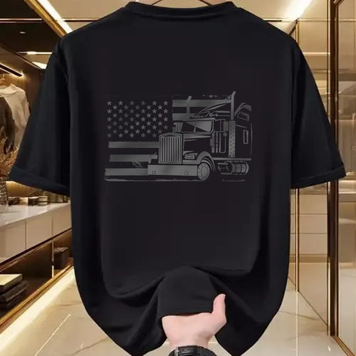 Best Truck Driver Life Shirt, Funny Trucker UnisexT-Shirt/Hoodie/Sweatshirt HLT00 - American Flag Semi Truck Driver 18 Wheeler Patriotic Trucker T-Shirt