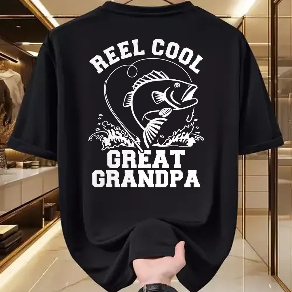 Best Grandpa Shirt, Proud Grandpa Unisex T-Shirt/Hoodie/Sweatshirt HLT00 - Reel cool great grandpa T-Shirt