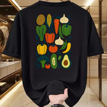 Best Farmer Life Shirt, Funny Farmer UnisexT-Shirt/Hoodie/Sweatshirt HLT00 - Retro Vegetable Garden Pattern Veggie Farmer Market Vegan Long Sleeve T-Shirt