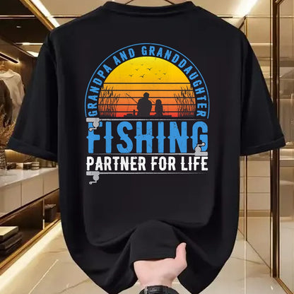 Best Grandpa Shirt, Proud Grandpa Unisex T-Shirt/Hoodie/Sweatshirt HLT00 - Grandpa And Granddaughter Fishing Buddies For Life Vintage T-Shirt