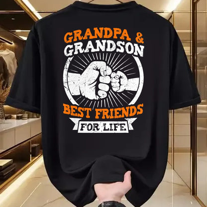 Best Grandpa Shirt, Proud Grandpa Unisex T-Shirt/Hoodie/Sweatshirt HLT00 - Grandpa and Grandson Best Friends for Life Grandfather T-Shirt