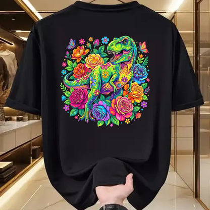 Best Dinosaur Lover Shirt, Funny Dinosaur UnisexT-Shirt/Hoodie/Sweatshirt HLT00 - Colorful Floral T Rex Dinosaur T-Shirt