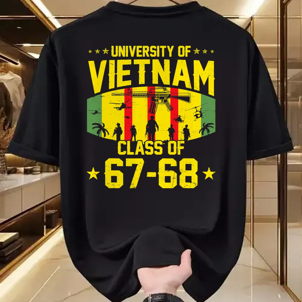 Proud Veteran Shirt, Funny Veteran UnisexT-Shirt/Hoodie/Sweatshirt HLT00 - Proud University of Vietnam War US Veteran Class of 67-68 T-Shirt