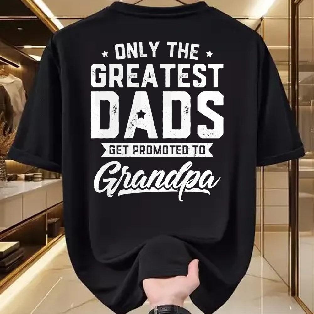 Best Grandpa Shirt, Proud Grandpa Unisex T-Shirt/Hoodie/Sweatshirt HLT00 - Greatest Dads Get Promoted To Grandpa Shirt Father's Day T-Shirt (1)