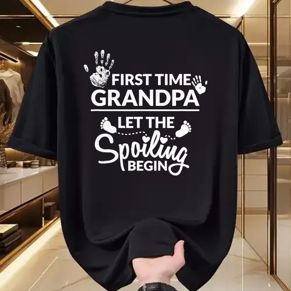 Best Grandpa Shirt, Proud Grandpa Unisex T-Shirt/Hoodie/Sweatshirt HLT00 - New First Time Grandpa Let The Spoiling Begin Gift T-Shirt