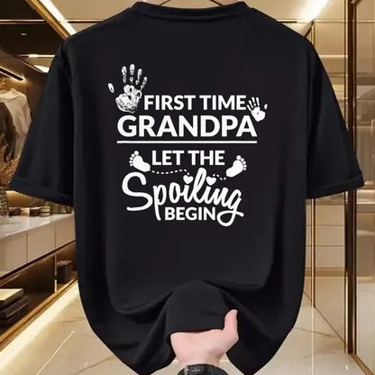 Best Grandpa Shirt, Proud Grandpa Unisex T-Shirt/Hoodie/Sweatshirt HLT00 - New First Time Grandpa Let The Spoiling Begin Gift T-Shirt