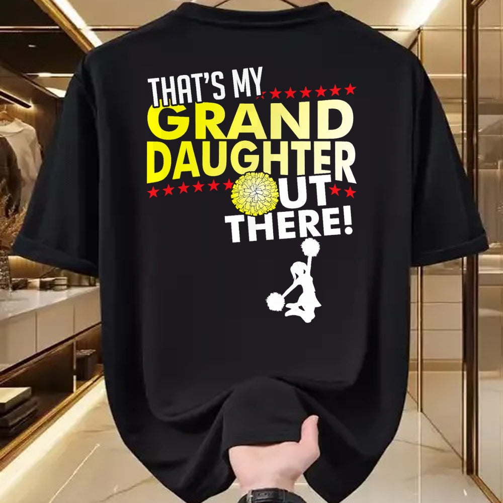 Best Grandpa Shirt, Proud Grandpa Unisex T-Shirt/Hoodie/Sweatshirt HLT00 - My Granddaughter - Cheerleader Grandpa & Grandma T Shirt T-Shirt