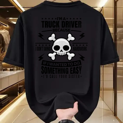 Best Truck Driver Life Shirt, Funny Trucker UnisexT-Shirt/Hoodie/Sweatshirt HLT00 - I'm A Truck Driver I Don't Mind Hardwork, Truck Driving Premium Tri-blend T-Shirt