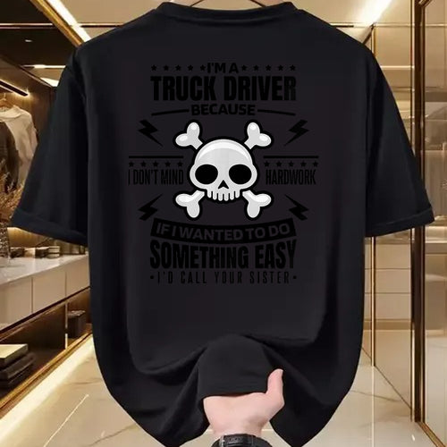 Best Truck Driver Life Shirt, Funny Trucker UnisexT-Shirt/Hoodie/Sweatshirt HLT00 - I'm A Truck Driver I Don't Mind Hardwork, Truck Driving Premium Tri-blend T-Shirt