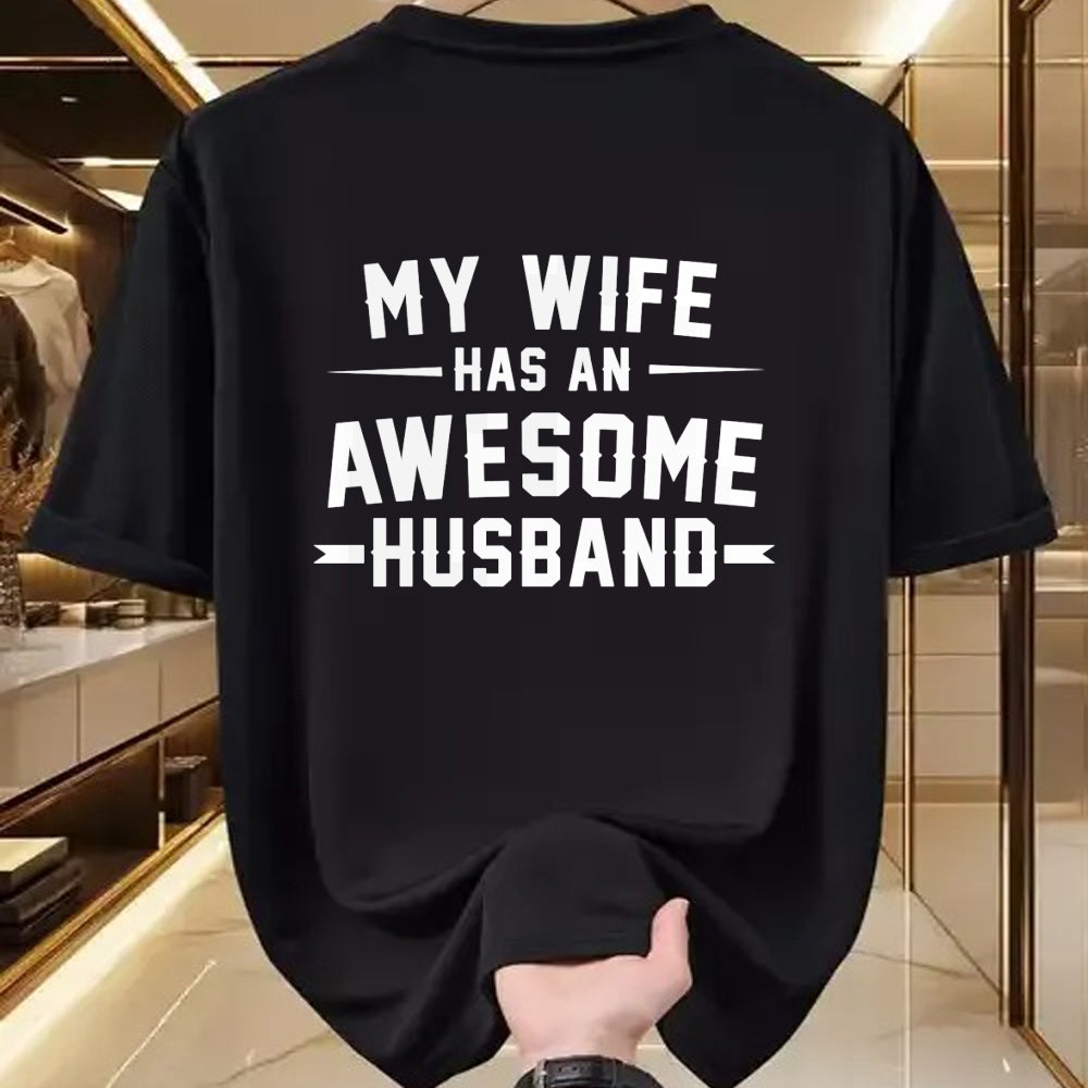 Best Wife Shirt, Wife and Husband Unisex T-Shirt/Hoodie/Sweatshirt HLT00 - My wife has an awesome husband Long Sleeve T-Shirt