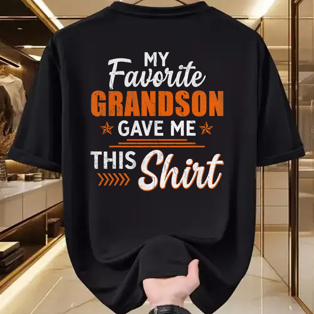 Best Grandpa Shirt, Proud Grandpa Unisex T-Shirt/Hoodie/Sweatshirt HLT00 - My Favorite Grandson Gave Me This Shirt Funny Grandpa T-Shirt