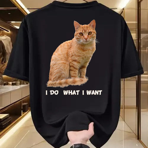 Cat Love Shirt, Funny Cat Lover Gift UnisexT-Shirt/Hoodie/Sweatshirt HLT00 - I Make What I Want Funny Orange Tabby Cat Lovers T-Shirt, Men, Orange, XX-Large