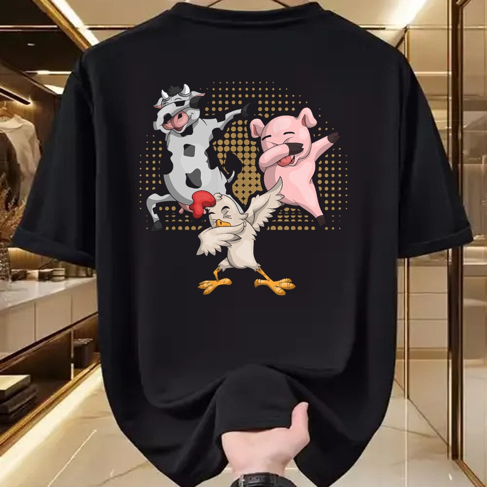 Best Farmer Life Shirt, Funny Farmer UnisexT-Shirt/Hoodie/Sweatshirt HLT00 - Dabbing Chicken Pig Cow Funny Farm Animal T-Shirt