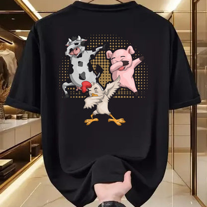 Best Farmer Life Shirt, Funny Farmer UnisexT-Shirt/Hoodie/Sweatshirt HLT00 - Dabbing Chicken Pig Cow Funny Farm Animal T-Shirt
