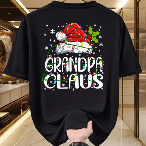 Best Grandpa Shirt, Proud Grandpa Unisex T-Shirt/Hoodie/Sweatshirt HLT00 - Grandpa Claus Shirt Christmas Lights Pajama Family Matching T-Shirt