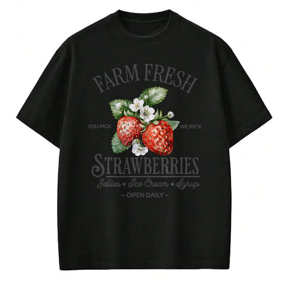 Best Farmer Life Shirt, Funny Farmer UnisexT-Shirt/Hoodie/Sweatshirt HLT00 - Farm Fresh Strawberries Vintage Strawberry Farmers Farm T-Shirt