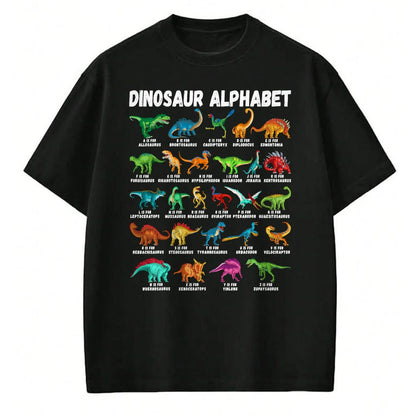 Best Dinosaur Lover Shirt, Funny Dinosaur UnisexT-Shirt/Hoodie/Sweatshirt HLT00 - Types of Dinosaurs Alphabet A-Z ABC Dino Identification T-Shirt Small