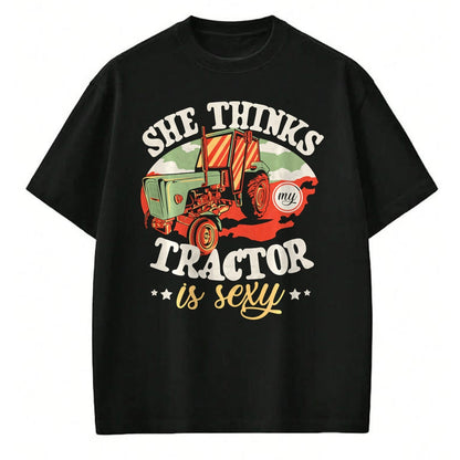Best Farmer Life Shirt, Funny Farmer UnisexT-Shirt/Hoodie/Sweatshirt HLT00 - Mens She Thinks My Tractor is Sexy Farmer Agriculture Farm Performance T-Shirt