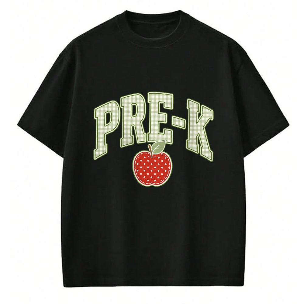 Best Teacher Shirt, Funny Teacher UnisexT-Shirt/Hoodie/Sweatshirt HLT00 - Vintage Pre-K Teacher Team Apple Gingham First Day of School T-Shirt