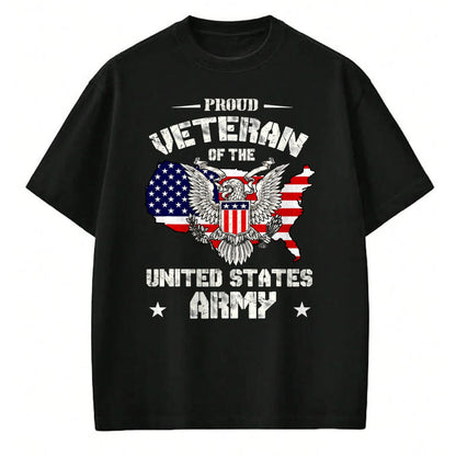 Proud Veteran Shirt, Funny Veteran UnisexT-Shirt/Hoodie/Sweatshirt HLT00 - Proud Veteran of The US Army - USA Flag Soldier Veteran T-Shirt
