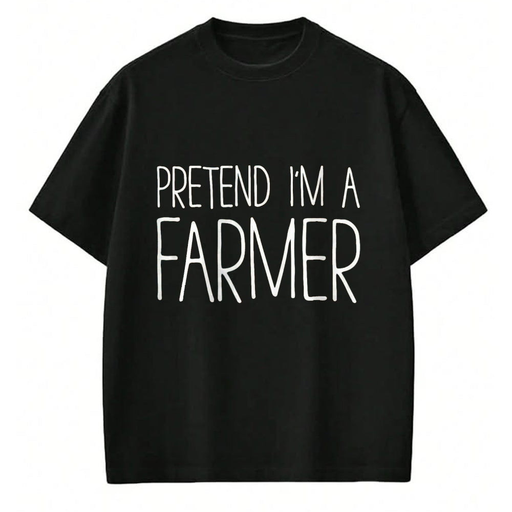 Best Farmer Life Shirt, Funny Farmer UnisexT-Shirt/Hoodie/Sweatshirt HLT00 - Pretend I'm A Farmer Shirt Adult Kids Men Women Costume T-Shirt, Men, Black, Large