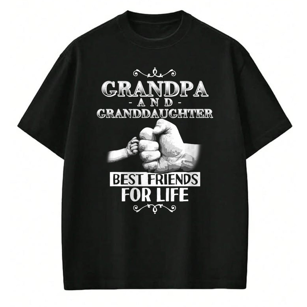 Best Grandpa Shirt, Proud Grandpa Unisex T-Shirt/Hoodie/Sweatshirt HLT00 - Grandpa and Granddaughter Best Friends For Life Matching T-Shirt T-Shirt (1)