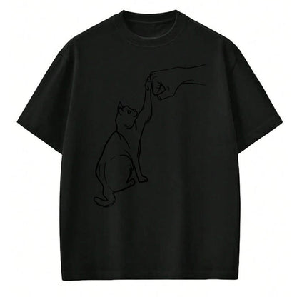 Cat Love Shirt, Funny Cat Lover Gift UnisexT-Shirt/Hoodie/Sweatshirt HLT00 - Funny Cat Best Friend Fist Bump Cat Lover T-Shirt (2)