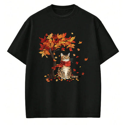 Cat Love Shirt, Funny Cat Lover Gift UnisexT-Shirt/Hoodie/Sweatshirt HLT00 - Cat Leaf Fall Tree Hello Autumn Thanksgiving It_s Fall Y_all T-Shirt