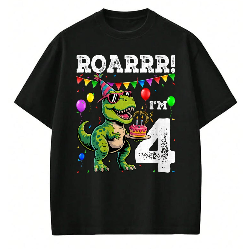 Best Dinosaur Lover Shirt, Funny Dinosaur UnisexT-Shirt/Hoodie/Sweatshirt HLT00 - 4th Birthday 4 Year Old Boys Girls Roar Im Dinosaur T-Shirt
