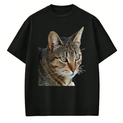 Cat Love Shirt, Funny Cat Lover Gift UnisexT-Shirt/Hoodie/Sweatshirt HLT00 - Stunning Tabby Cat Close Up Portrait Vector T-Shirt