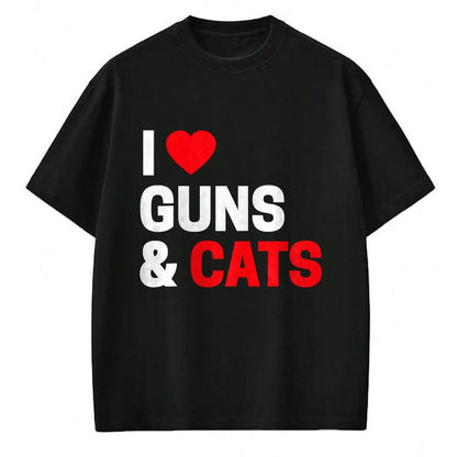 Cat Love Shirt, Funny Cat Lover Gift UnisexT-Shirt/Hoodie/Sweatshirt HLT00 - Cat Lovers Gifts for Men _ Women Funny I Love Guns _ Cats T-Shirt