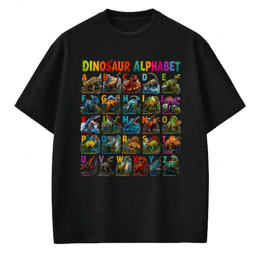 Best Dinosaur Lover Shirt, Funny Dinosaur UnisexT-Shirt/Hoodie/Sweatshirt HLT00 - Types of Dinosaurs Alphabet ABC A-Z Dino Lover Kids Boys T-Shirt