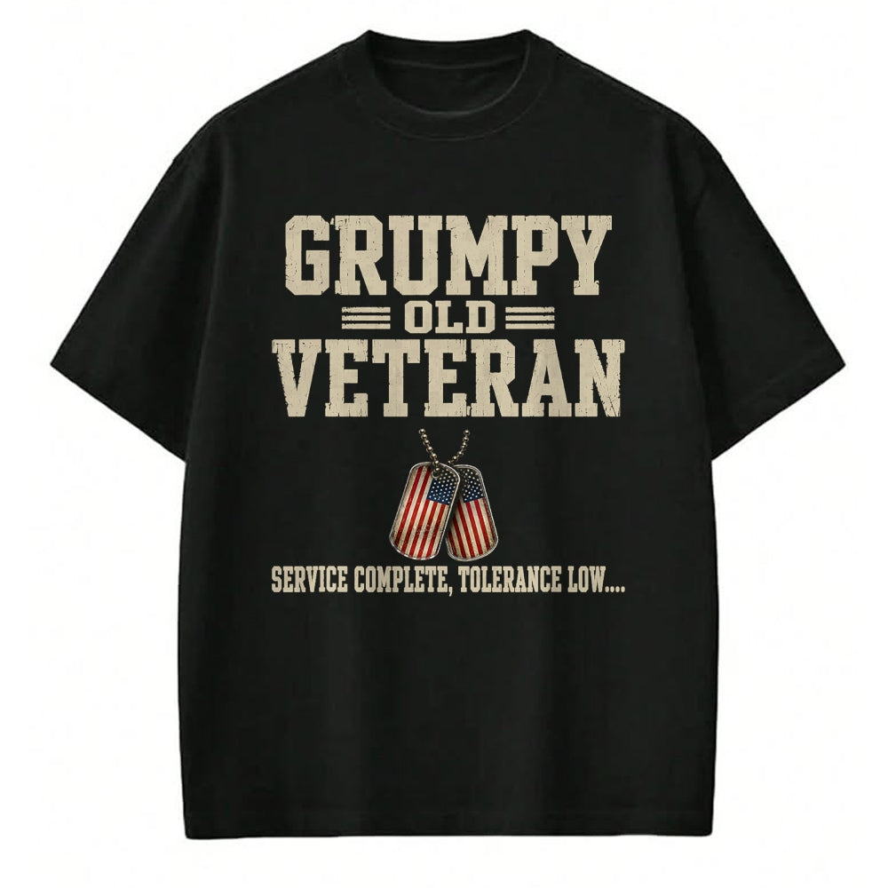 Proud Veteran Shirt, Funny Veteran UnisexT-Shirt/Hoodie/Sweatshirt HLT00 - Funny Grumpy Old Veteran for Military Vets Service Complete T-Shirt