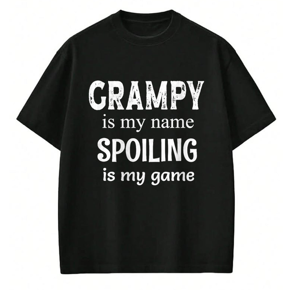Best Grandpa Shirt, Proud Grandpa Unisex T-Shirt/Hoodie/Sweatshirt HLT00 - Grampy Is My Name Spoiling Is My Game Grandfather Grandpa T-Shirt