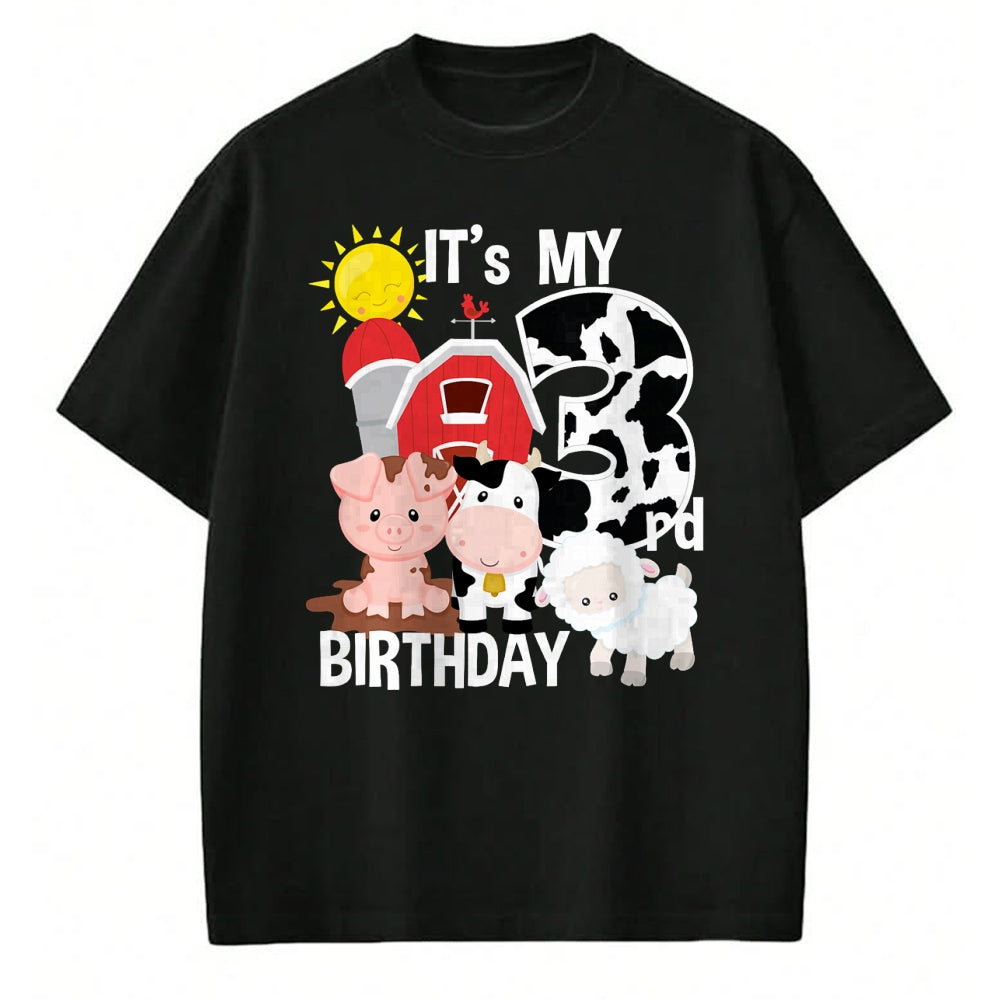 Best Farmer Life Shirt, Funny Farmer UnisexT-Shirt/Hoodie/Sweatshirt HLT00 - Farm Animals 3 Year Old It's My 3rd Birthday Party T-Shirt T-Shirt