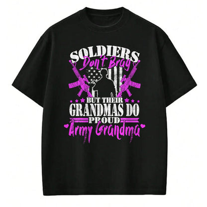 Best Grandma Shirt, Proud Grandma Unisex T-Shirt/Hoodie/Sweatshirt HLT00 - Proud Army Grandma Soldiers Don't Brag Military Grandmother T-Shirt (1)
