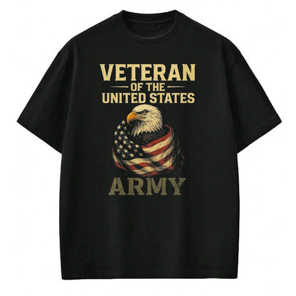 Proud Veteran Shirt, Funny Veteran UnisexT-Shirt/Hoodie/Sweatshirt HLT00 - Veteran of THE United States Army - Patriotic Eagle T-Shirt, Men, Navy Blue, XX-Large