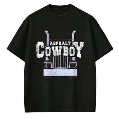 Best Truck Driver Life Shirt, Funny Trucker UnisexT-Shirt/Hoodie/Sweatshirt HLT00 - Asphalt Cowboy Cool Truck Driver Design Trucker T-Shirt, Men, Black, XX-Large