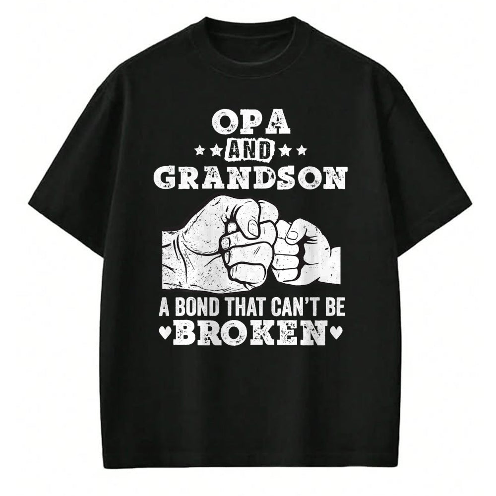 Best Grandpa Shirt, Proud Grandpa Unisex T-Shirt/Hoodie/Sweatshirt HLT00 - Opa and grandson a bond that cant be broken Grandpa gift T-Shirt