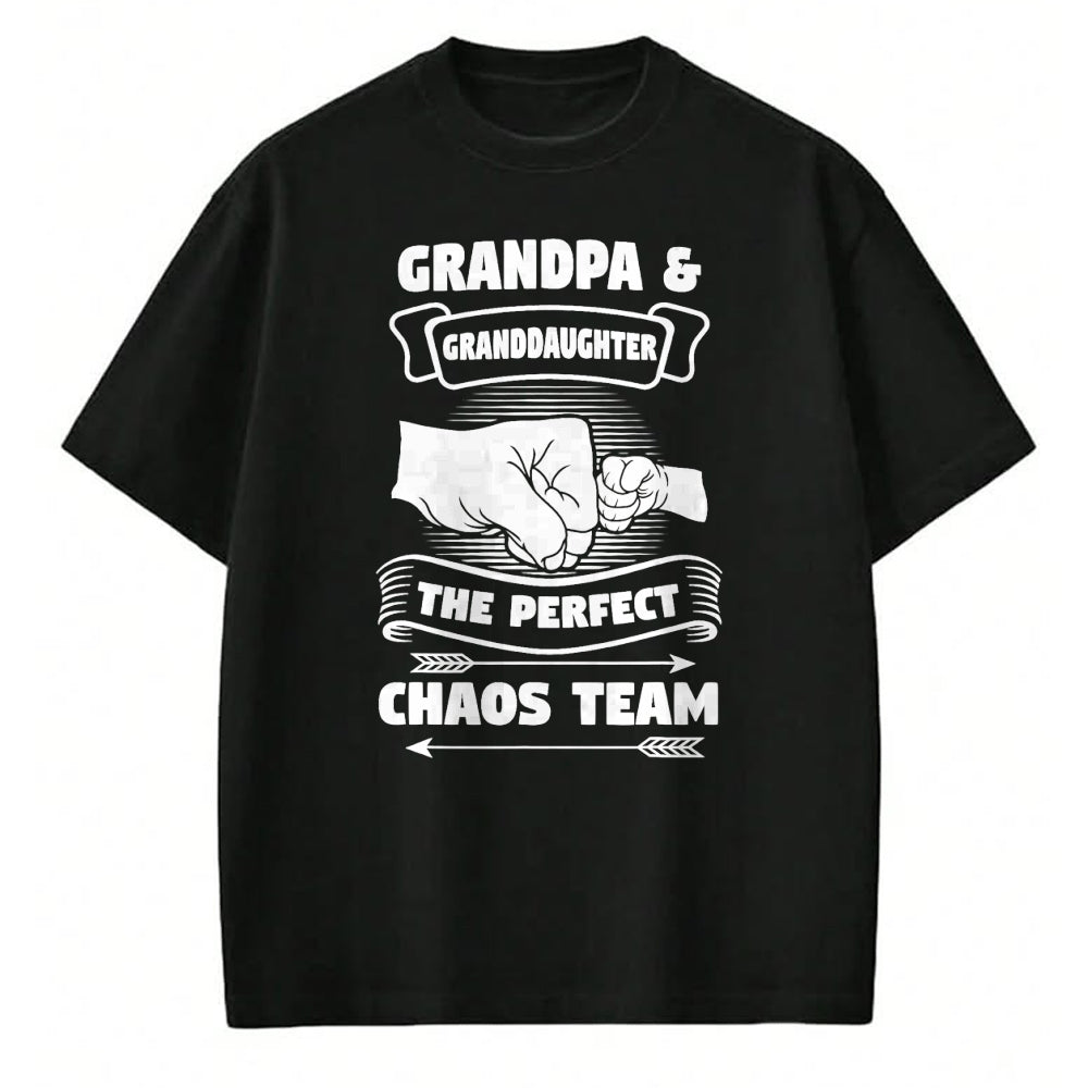 Best Grandpa Shirt, Proud Grandpa Unisex T-Shirt/Hoodie/Sweatshirt HLT00 - Grandpa Granddaughter A Perfect Chaos Team Gift T-Shirt