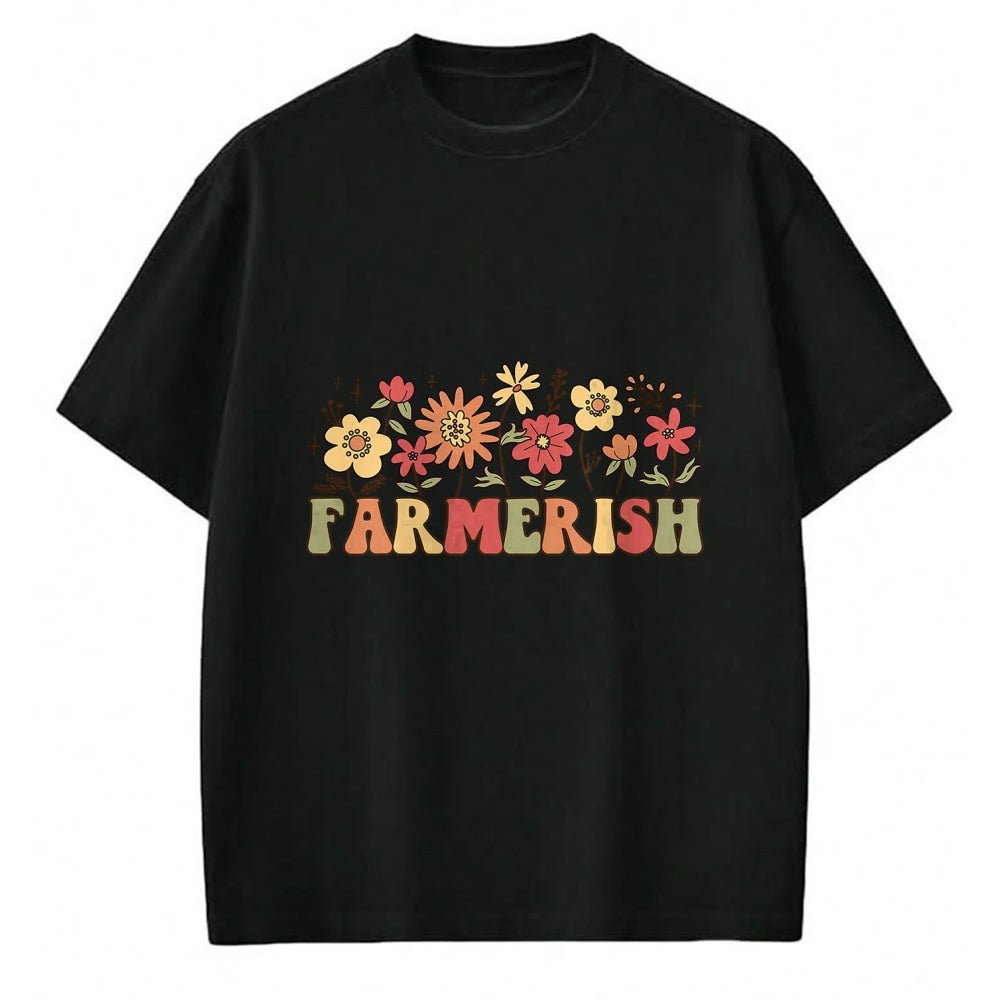 Best Farmer Life Shirt, Funny Farmer UnisexT-Shirt/Hoodie/Sweatshirt HLT00 - Farmerish Groovy Retro Floral Farmer Wife Daughter T-Shirt