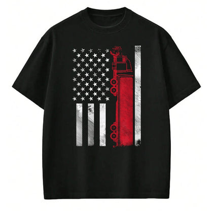 Best Truck Driver Life Shirt, Funny Trucker UnisexT-Shirt/Hoodie/Sweatshirt HLT00 - US American Flag Semi Truck Driver 18 Wheeler Trucker Gift Short Sleeve T-Shirt