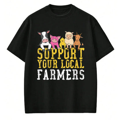 Best Farmer Life Shirt, Funny Farmer UnisexT-Shirt/Hoodie/Sweatshirt HLT00 - Women's Support Your Local Farmers Farm Animals V-Neck T-Shirt