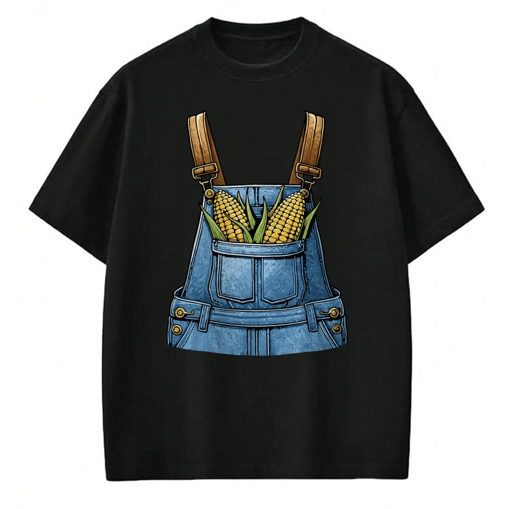 Best Farmer Life Shirt, Funny Farmer UnisexT-Shirt/Hoodie/Sweatshirt HLT00 - Corn Pocket Fake Denim Overalls Farmer Costume T-Shirt