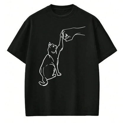 Cat Love Shirt, Funny Cat Lover Gift UnisexT-Shirt/Hoodie/Sweatshirt HLT00 - Funny Cat Best Friend Fist Bump Cat Lover T-Shirt